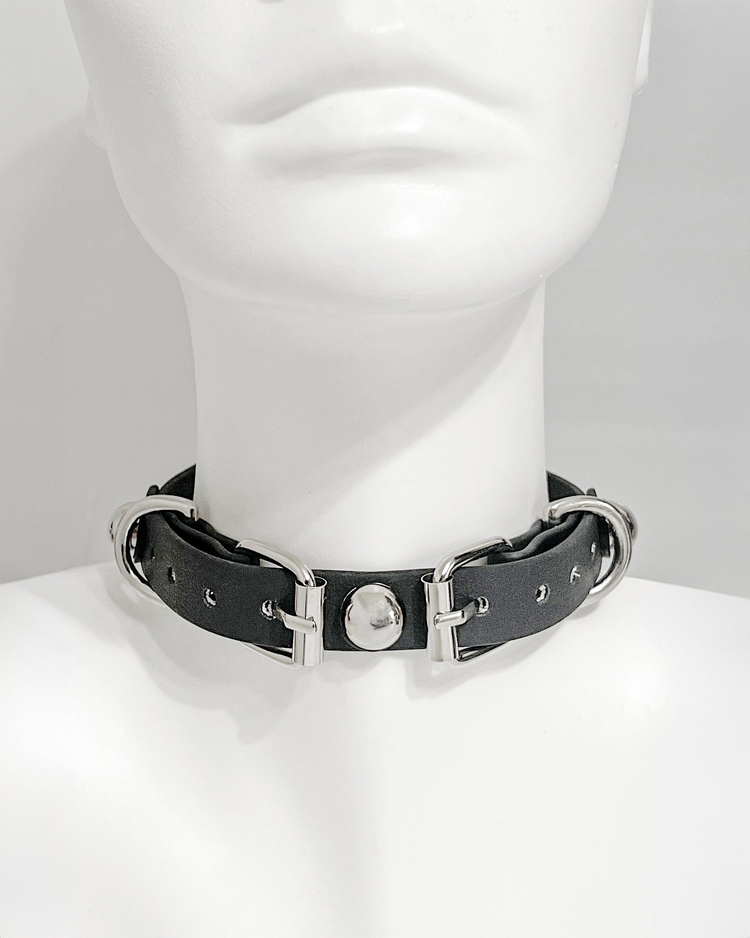 Jivomir Domoustchiev pure must have kink collection vegan fashion and accessories rubberised harness luxury finish hand crafted rave dog collar