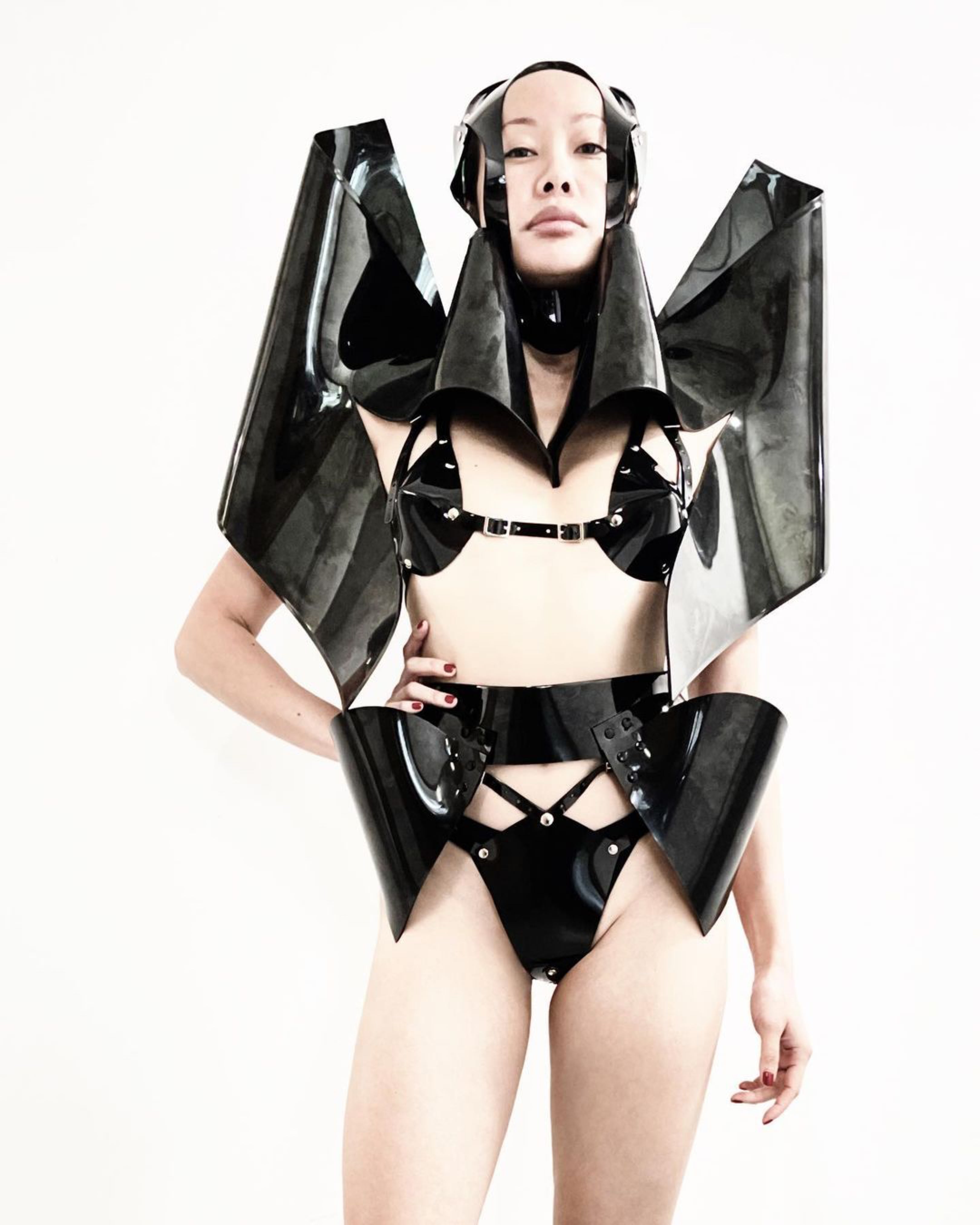 Jivomir Domoustchiev hipster belt vegan vinyl future love superhero kink fetish designer luxury tailoring must