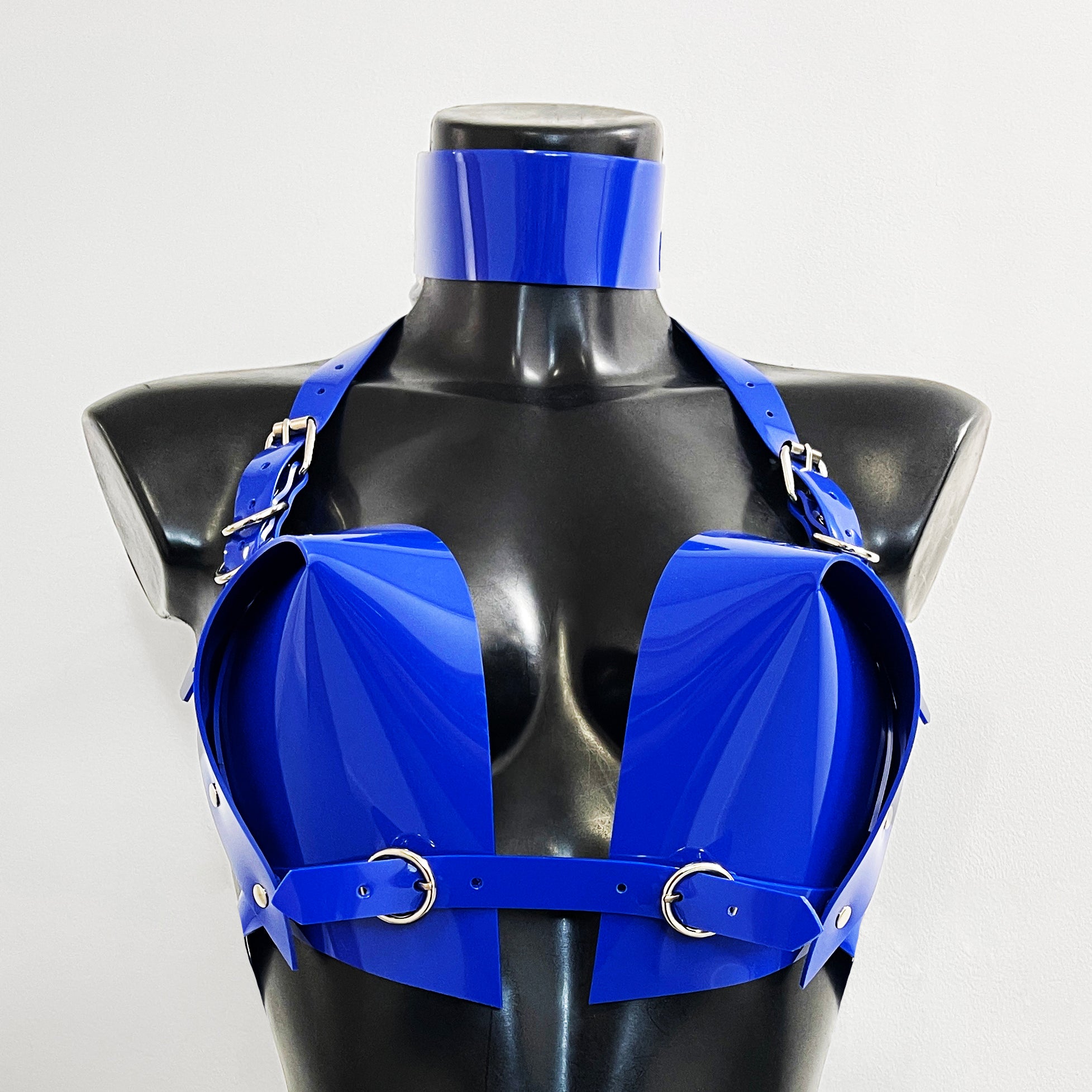 Jivomir Domoustchiev vegan vinyl pvc fashion wearable sculpture hand crafted to order only in East London Atelier independent luxury brand bras bustier corset