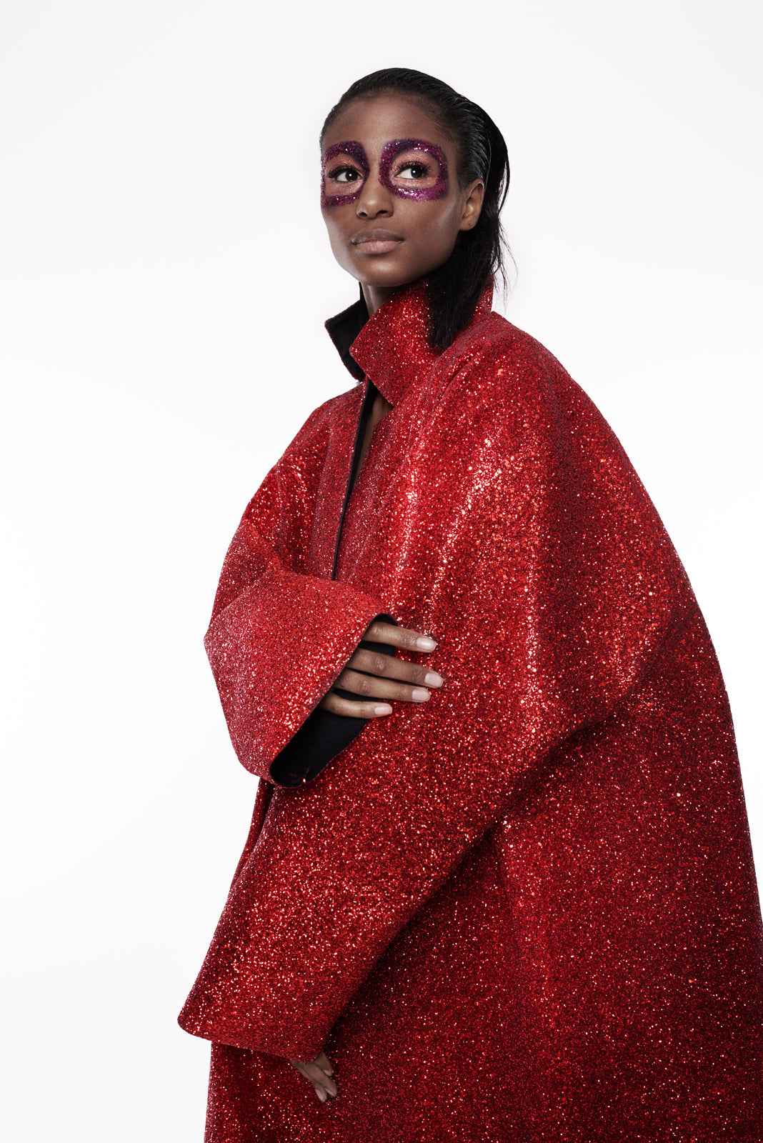 Jivomir Domoustchiev Glitter Coat red