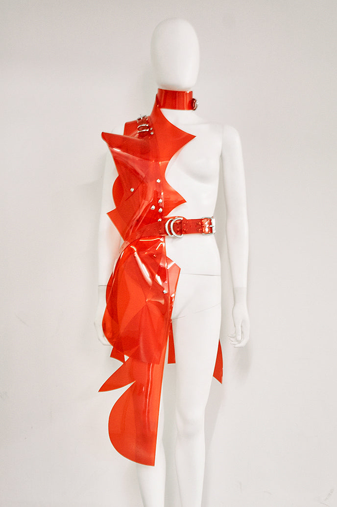 Jivomir Domoustchiev sculpture half dress superhero cosplay luxury future design love modernity vegan couture